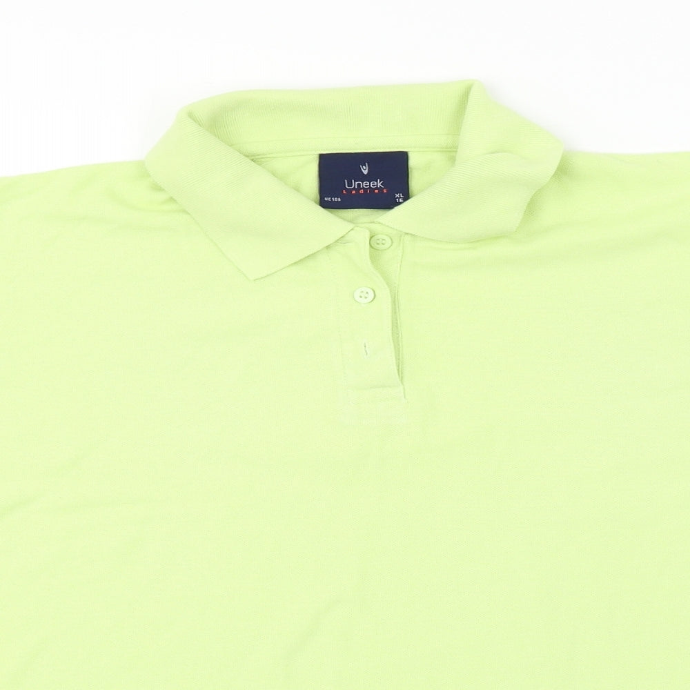 Uneek  Mens Green    Polo Size XL