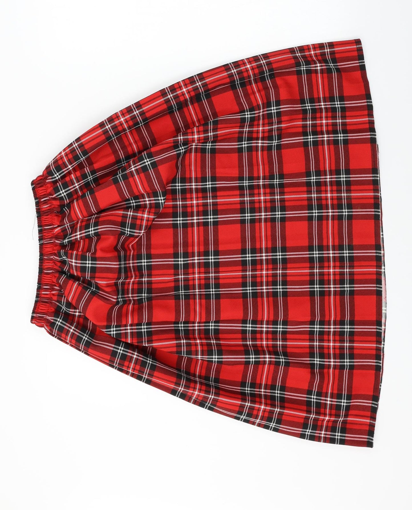 Preworn  Womens Red Check  A-Line Skirt Size 24 in
