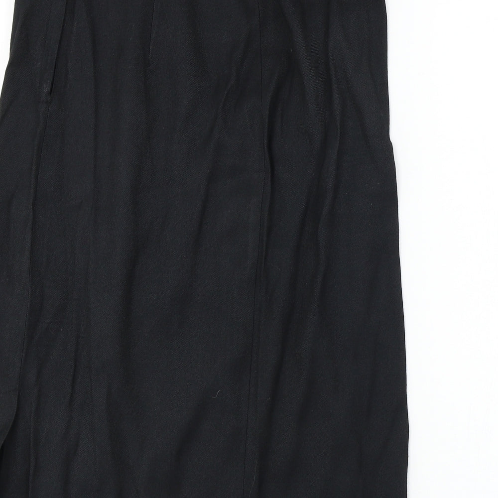 Preworn  Womens Black   A-Line Skirt Size 14