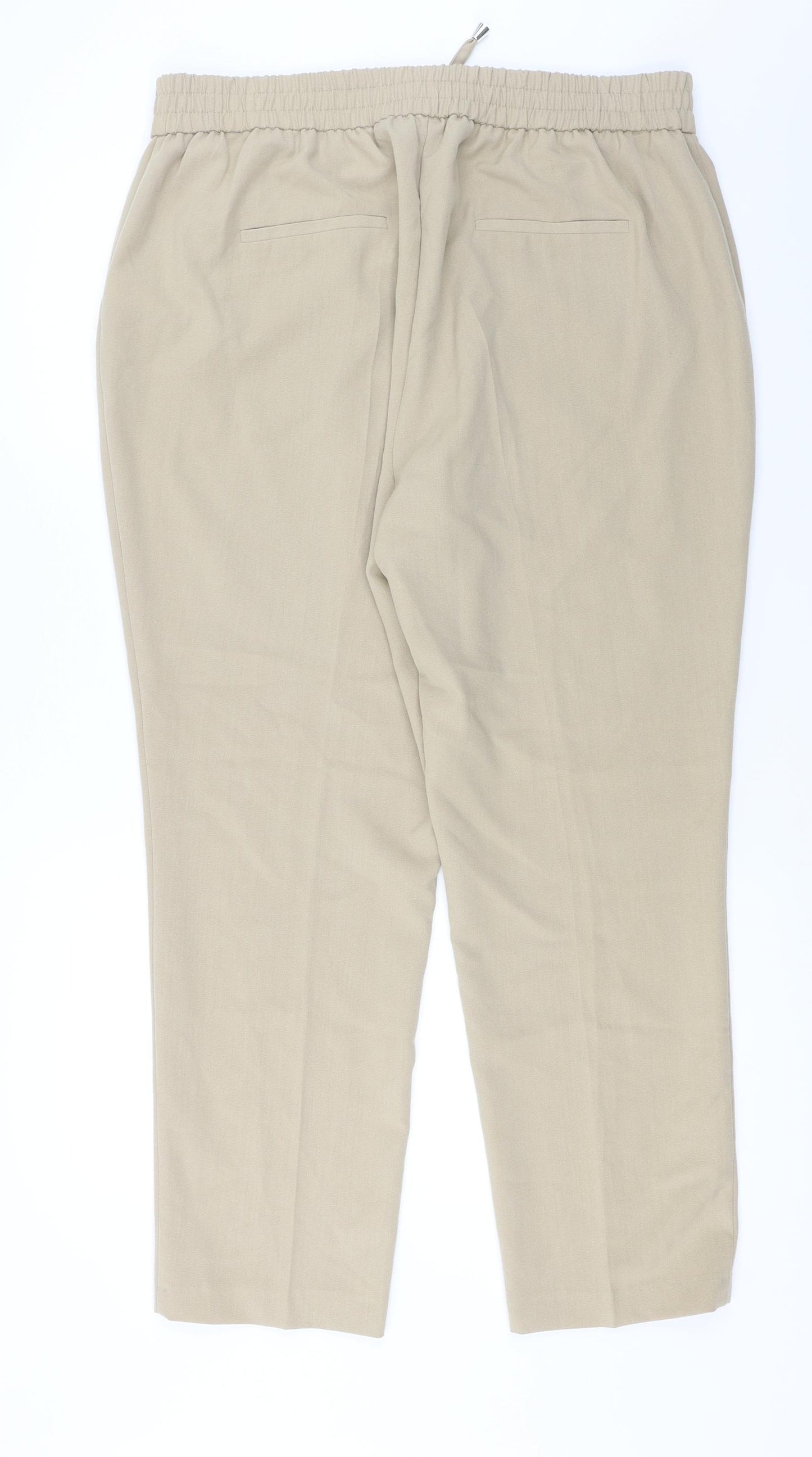 Peacokcs   Womens Beige Paisley  Trousers  Size 16 L24 in