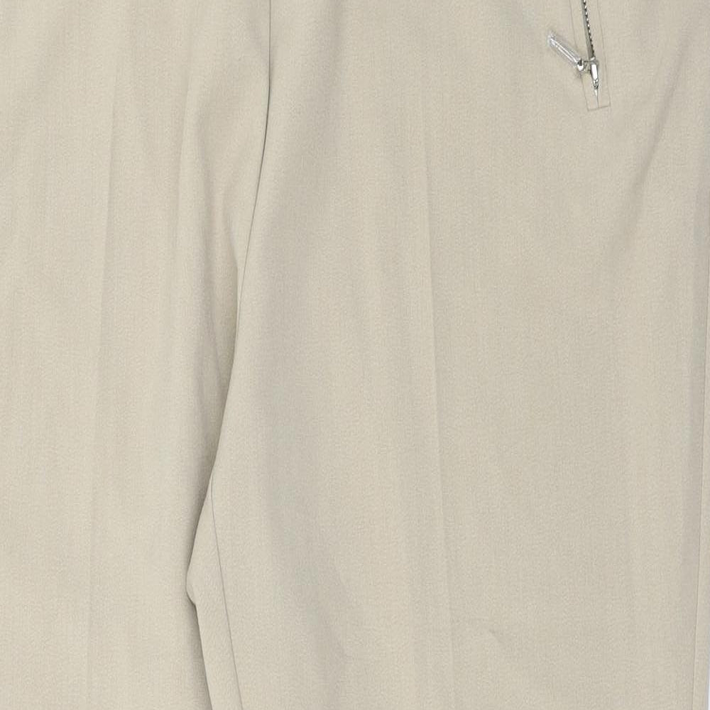 Peacokcs   Womens Beige Paisley  Trousers  Size 16 L24 in