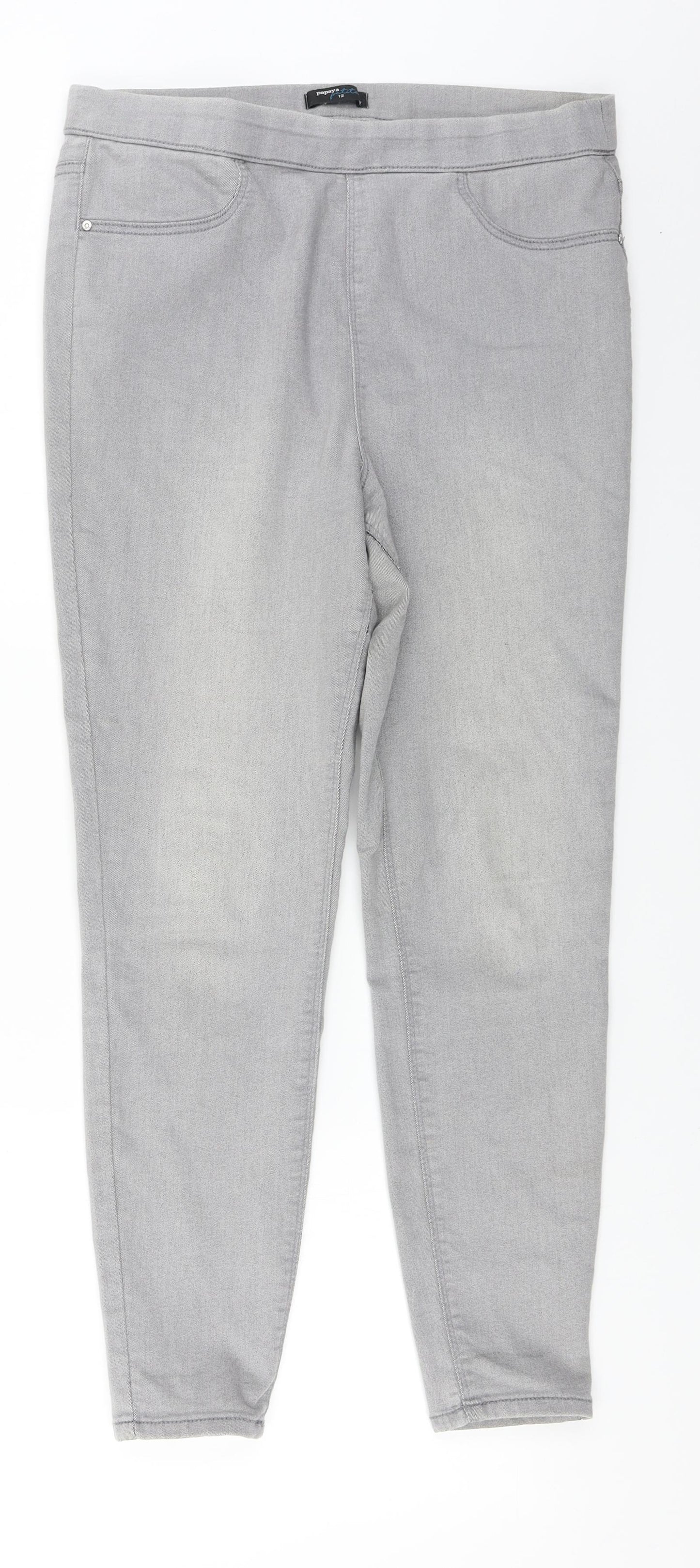Papaya  Womens Grey   Trousers  Size 12 L24 in