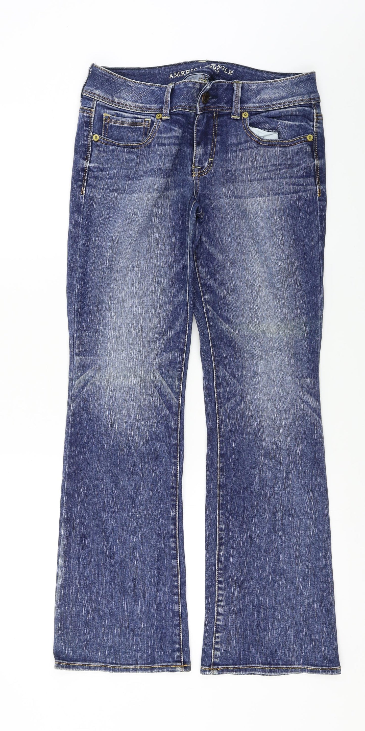 American Eagle Outfitters  Womens Blue   Straight Jeans Size 10 L27 in