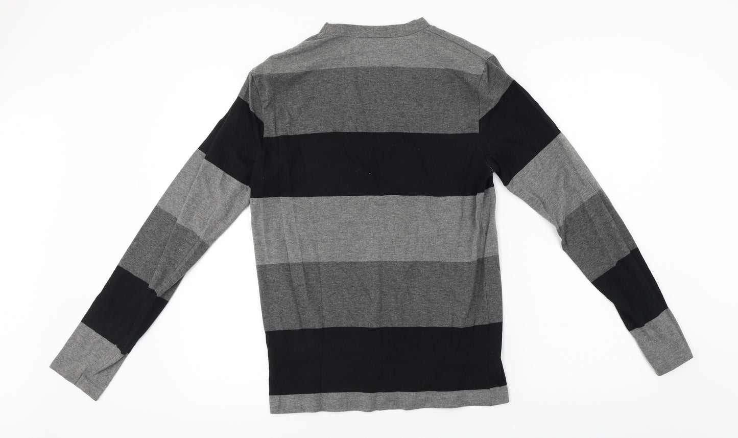 Cedar Wood State  Mens Grey Striped   T-Shirt Size XS