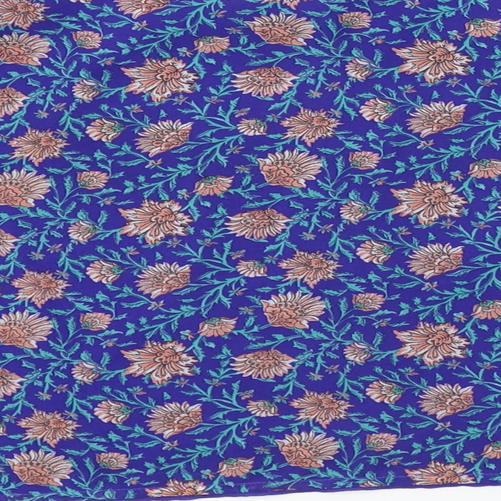 H&M  Womens Blue Floral  Basic Blouse Size 10