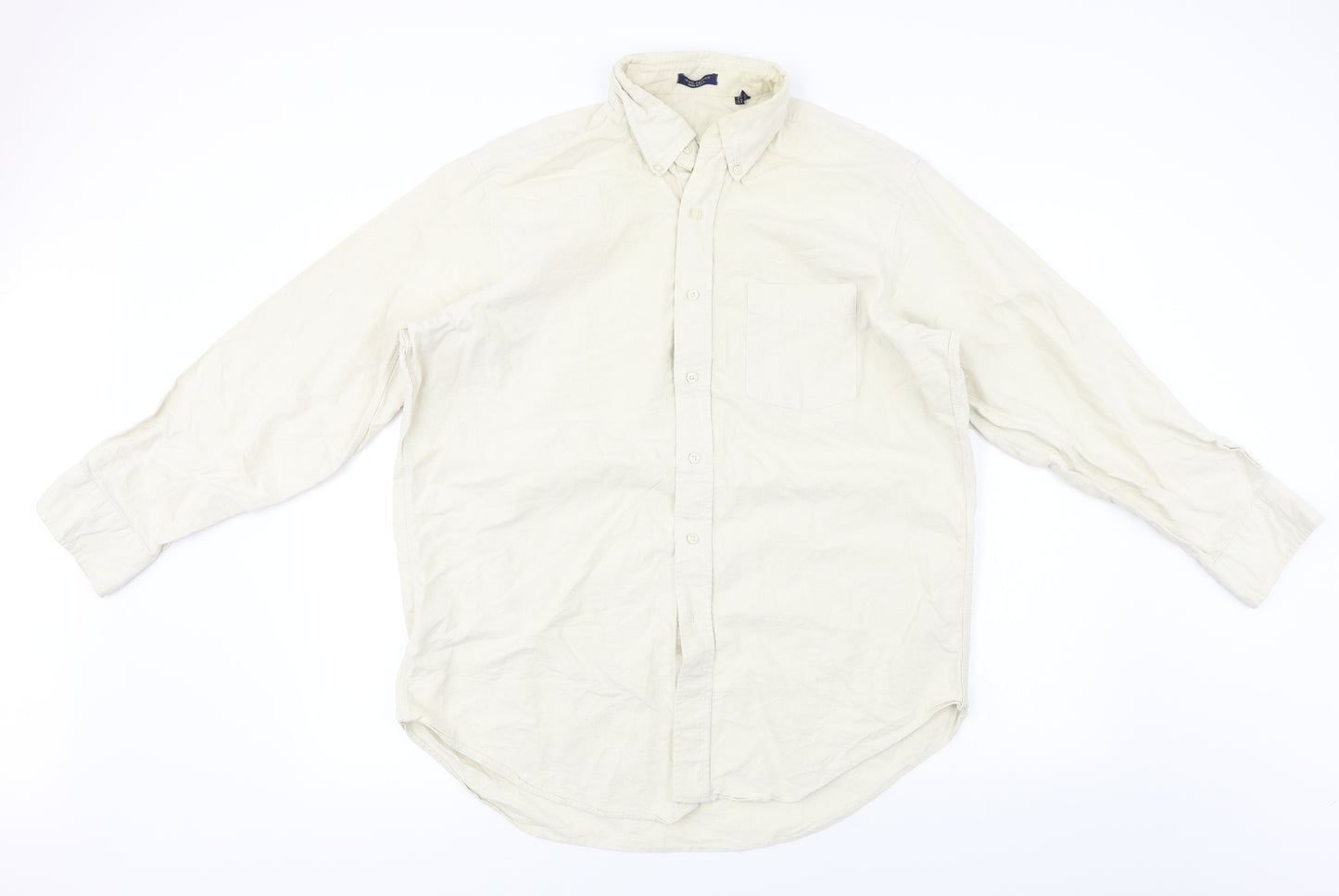 Preworn  Mens Beige    Button-Up Size 16