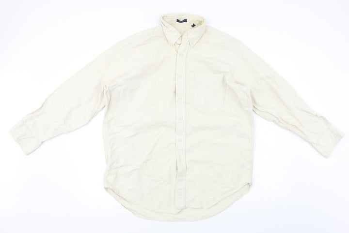 Preworn  Mens Beige    Button-Up Size 16