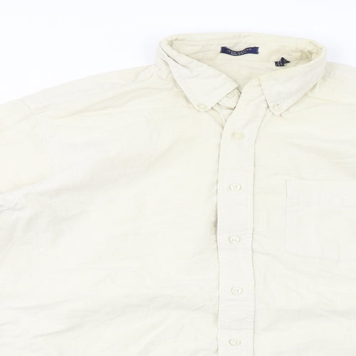 Preworn  Mens Beige    Button-Up Size 16