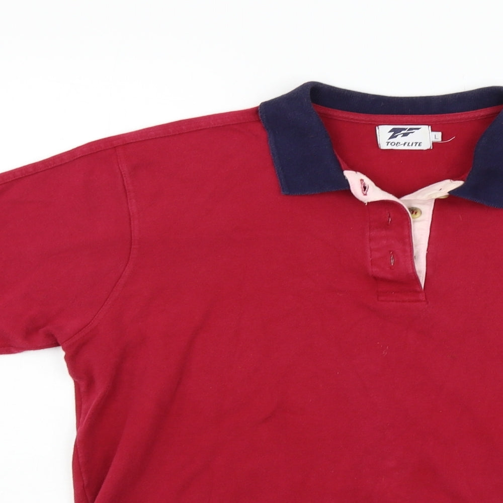 Top Flite Mens Purple    Polo Size L