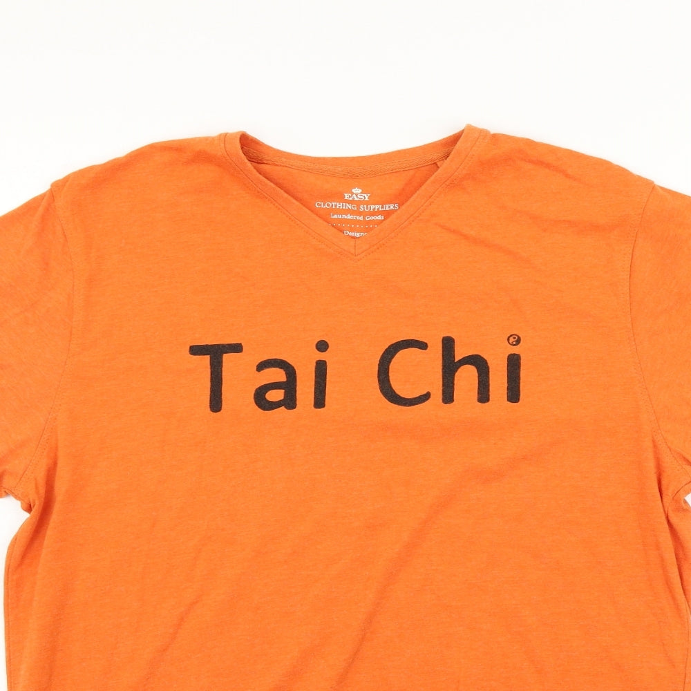 Easy Womens Orange   Basic T-Shirt Size M