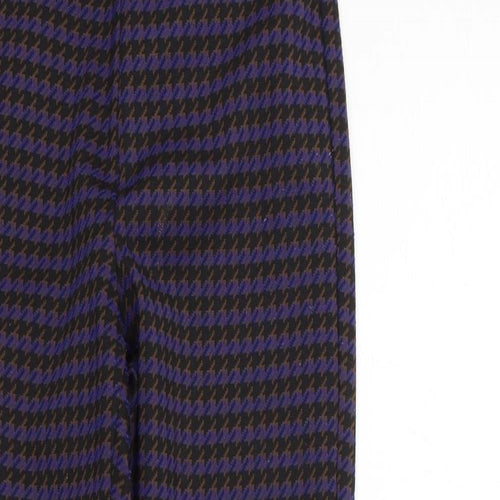 Marks and Spencer Womens Purple Check  Jegging Leggings Size 6 L26 in