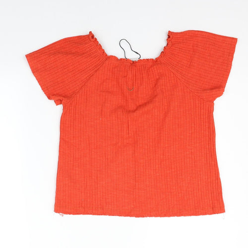 Zara Girls Orange   Basic T-Shirt Size 11-12 Years