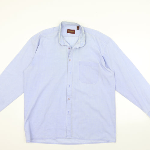Jeremilio Mens Blue    Button-Up Size L