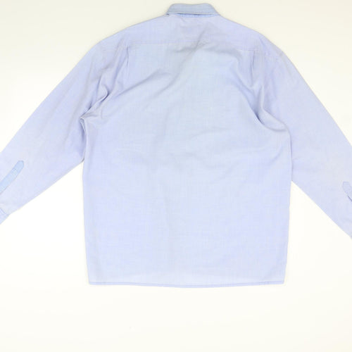 Jeremilio Mens Blue    Button-Up Size L