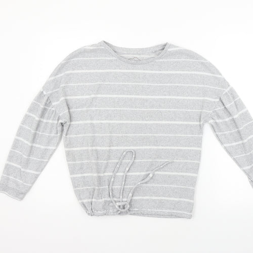 Nutmeg Womens Grey Striped  Pullover Jumper Size 6