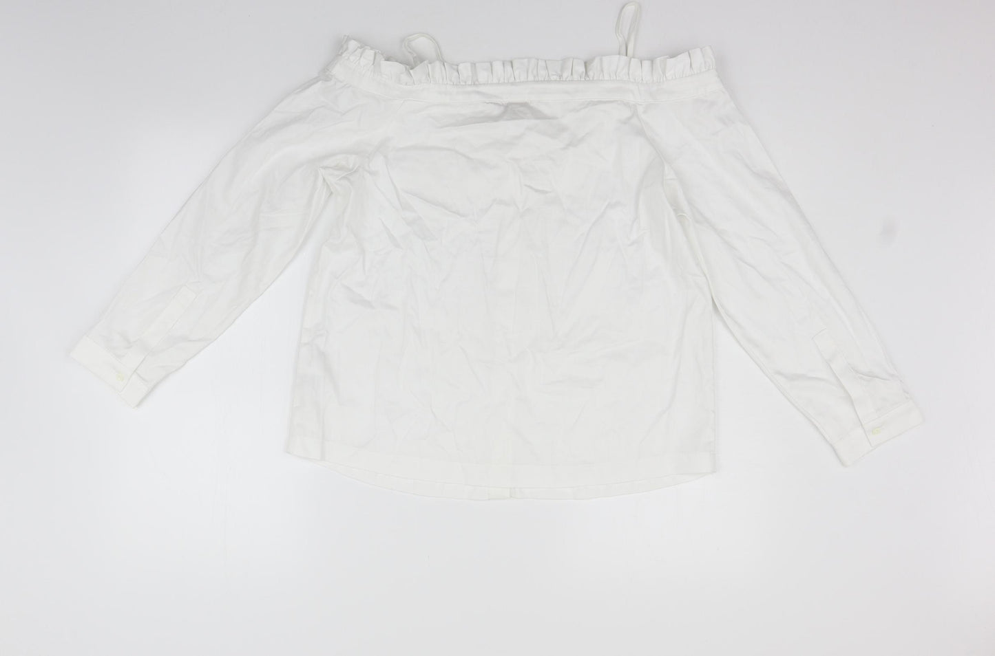 H&M Womens White   Basic Button-Up Size 8