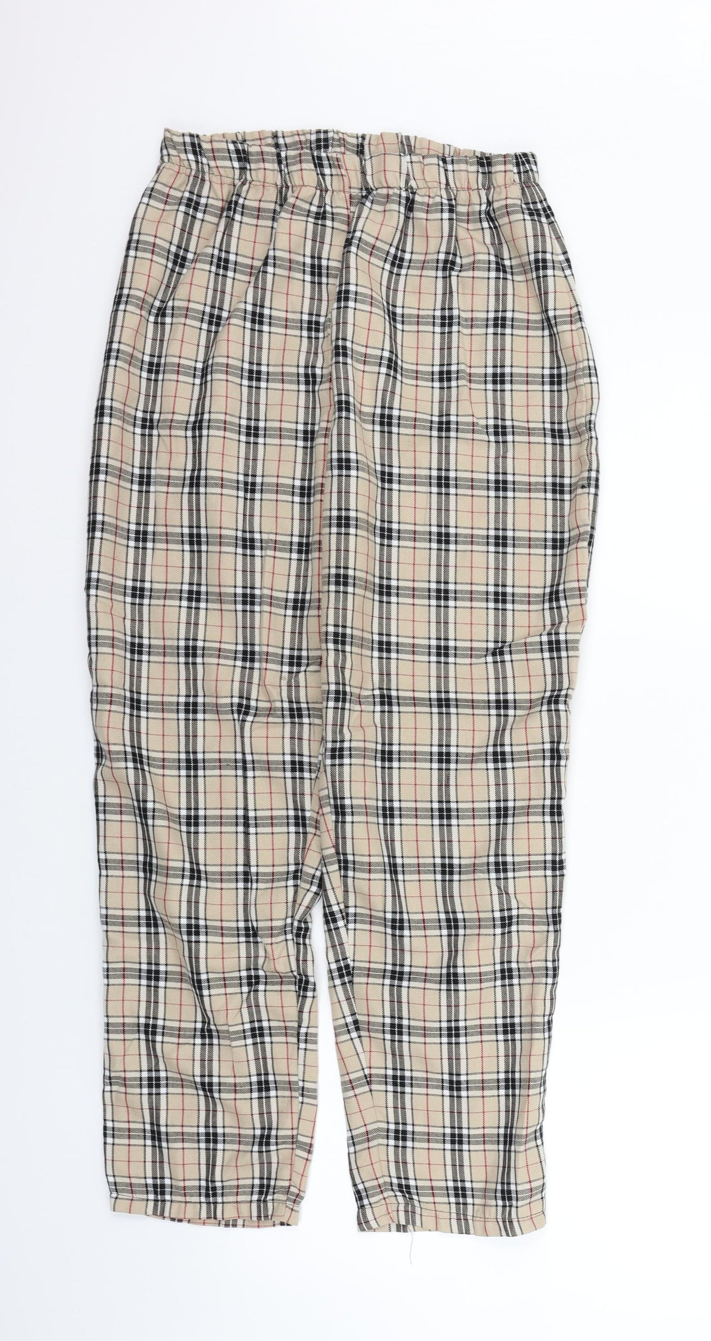 Best Womens Black Check  Trousers  Size M L27 in