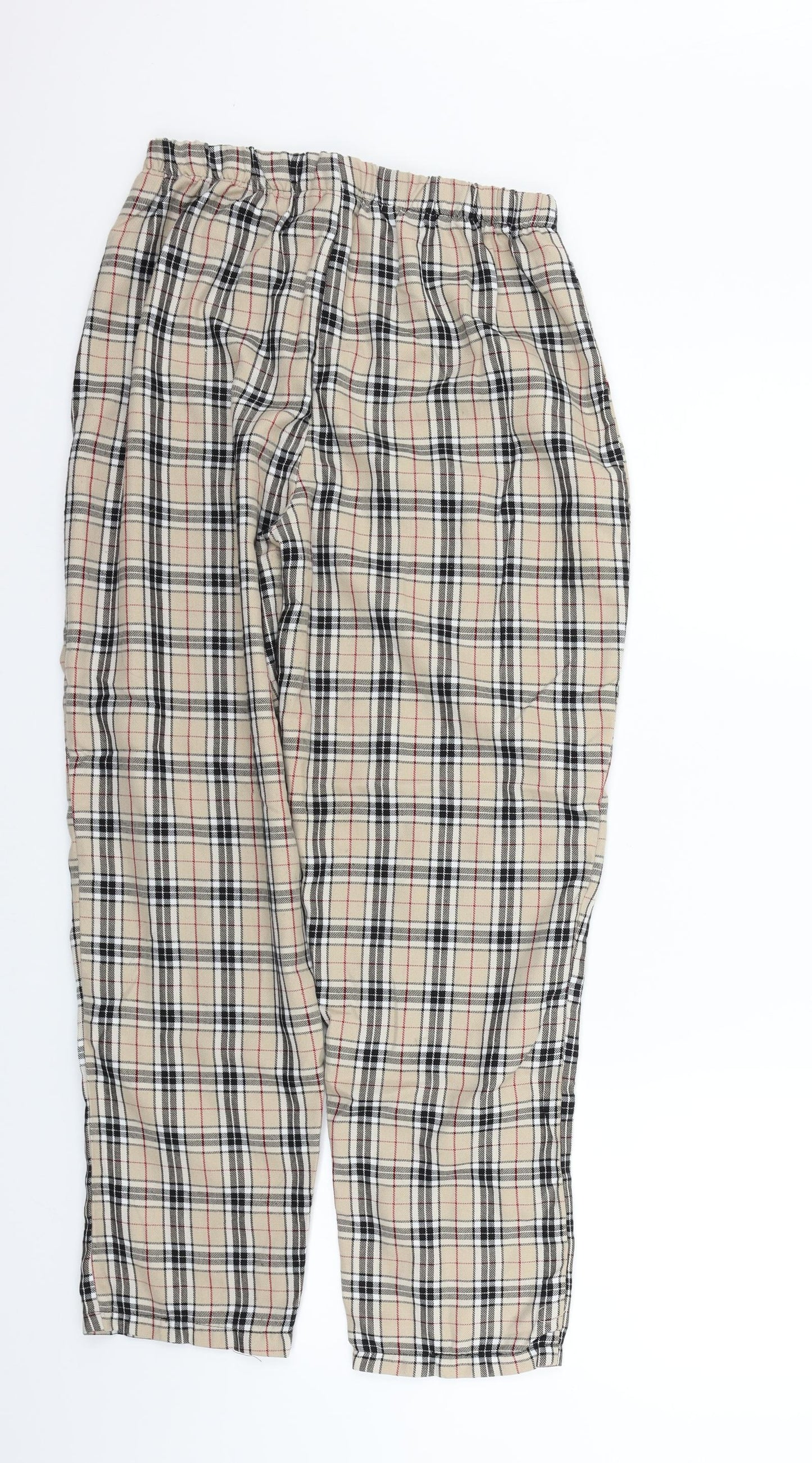 Best Womens Black Check  Trousers  Size M L27 in