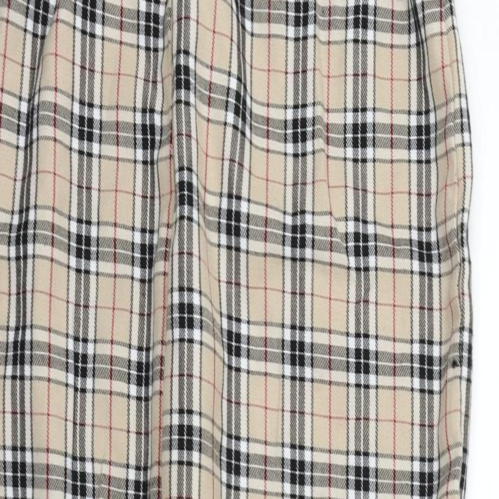 Best Womens Black Check  Trousers  Size M L27 in