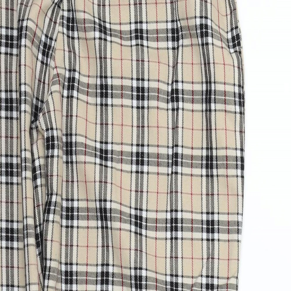 Best Womens Black Check  Trousers  Size M L27 in