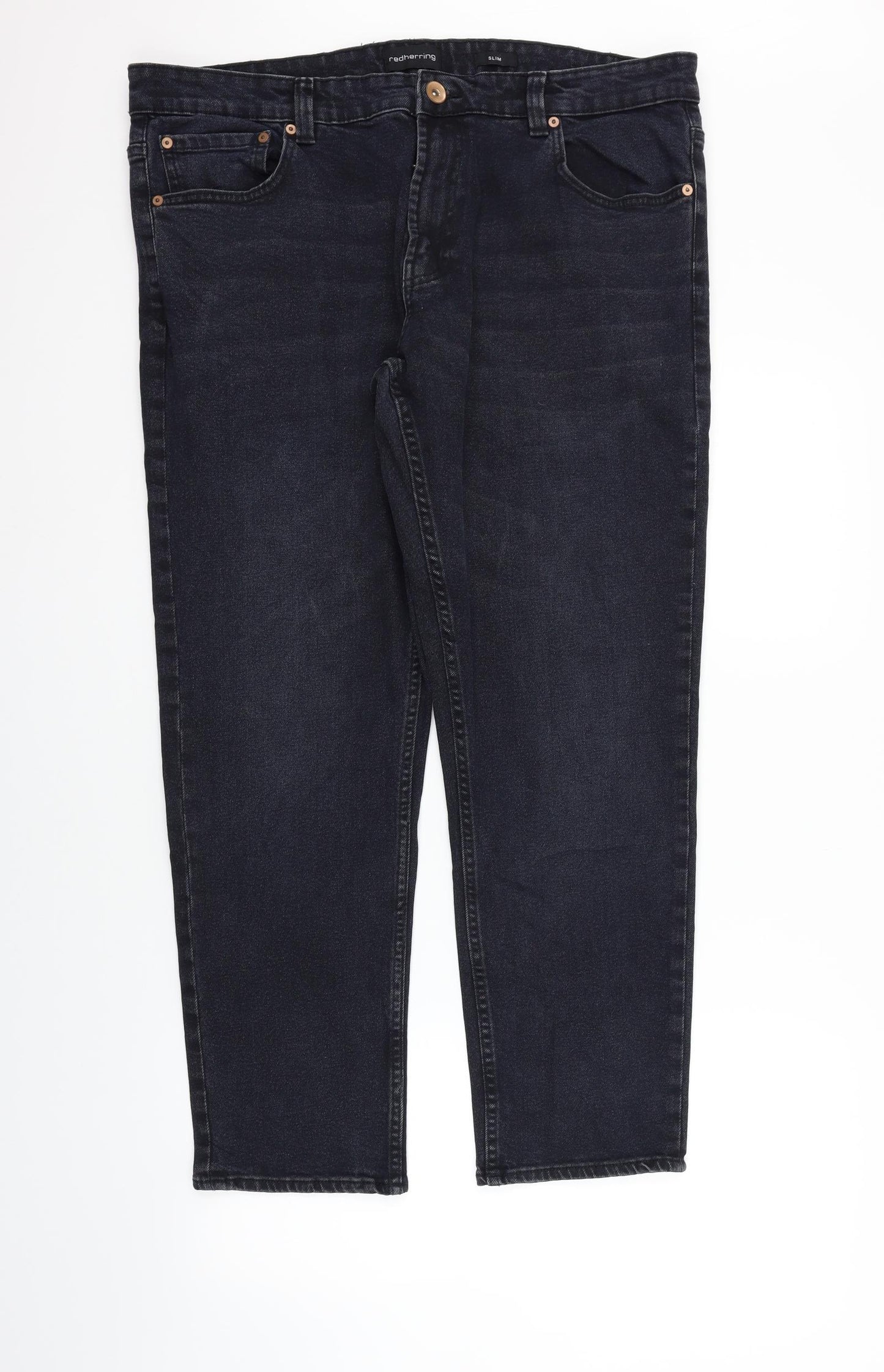 Red Herring Womens Black   Straight Jeans  L28 in