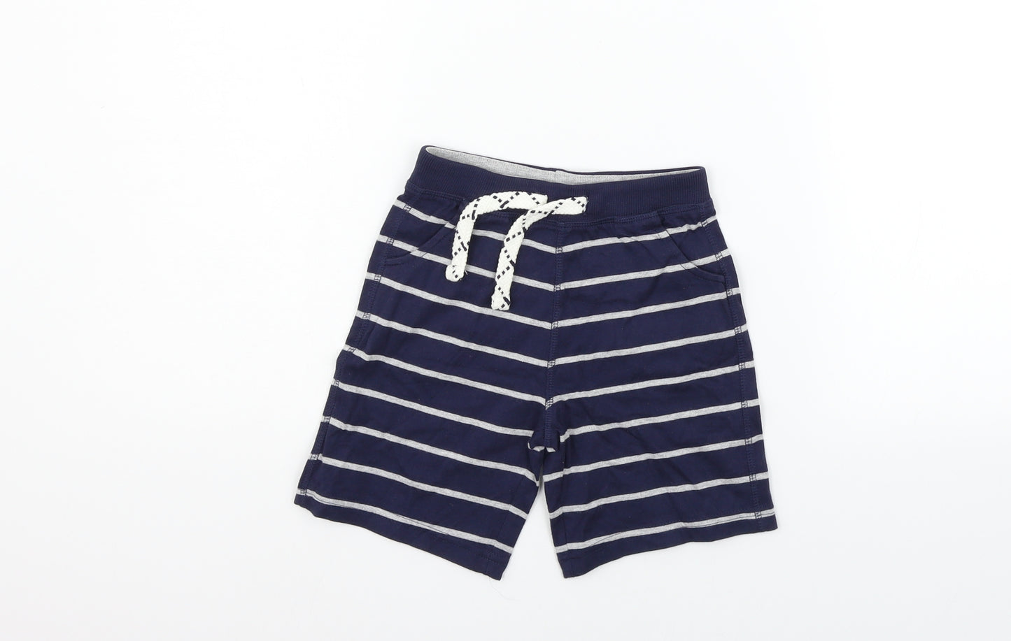 Matalan Girls Blue Striped  Sweat Shorts Size 3-4 Years