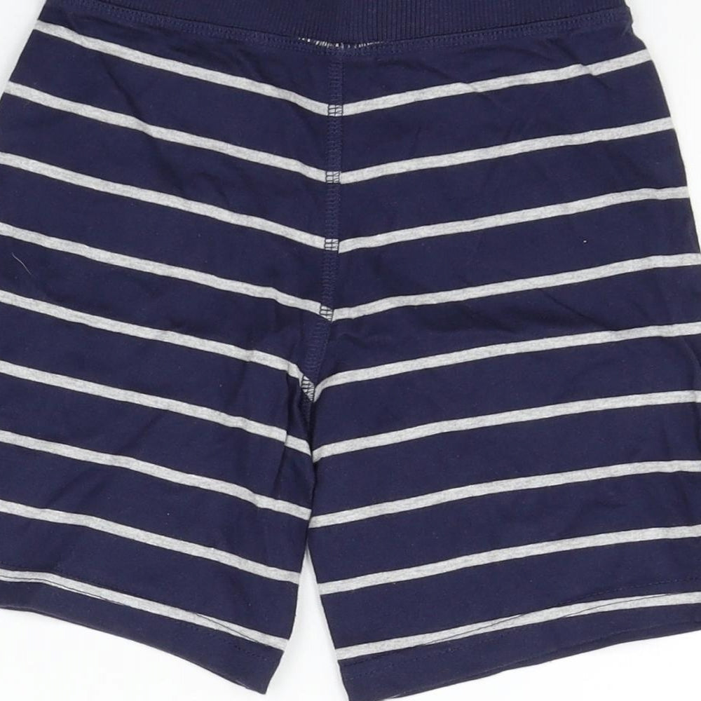 Matalan Girls Blue Striped  Sweat Shorts Size 3-4 Years