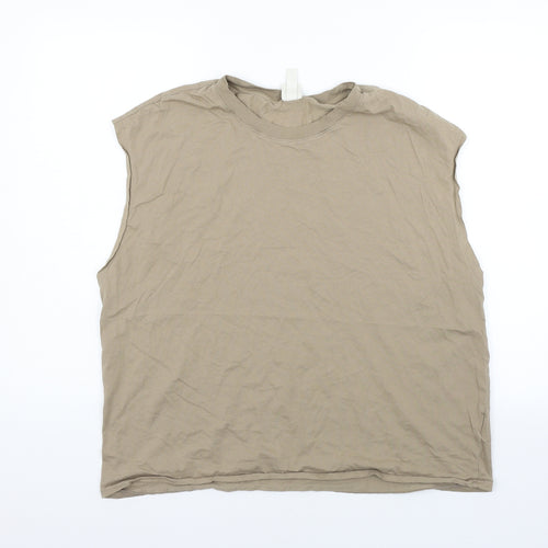 H&M Womens Beige   Basic T-Shirt Size M