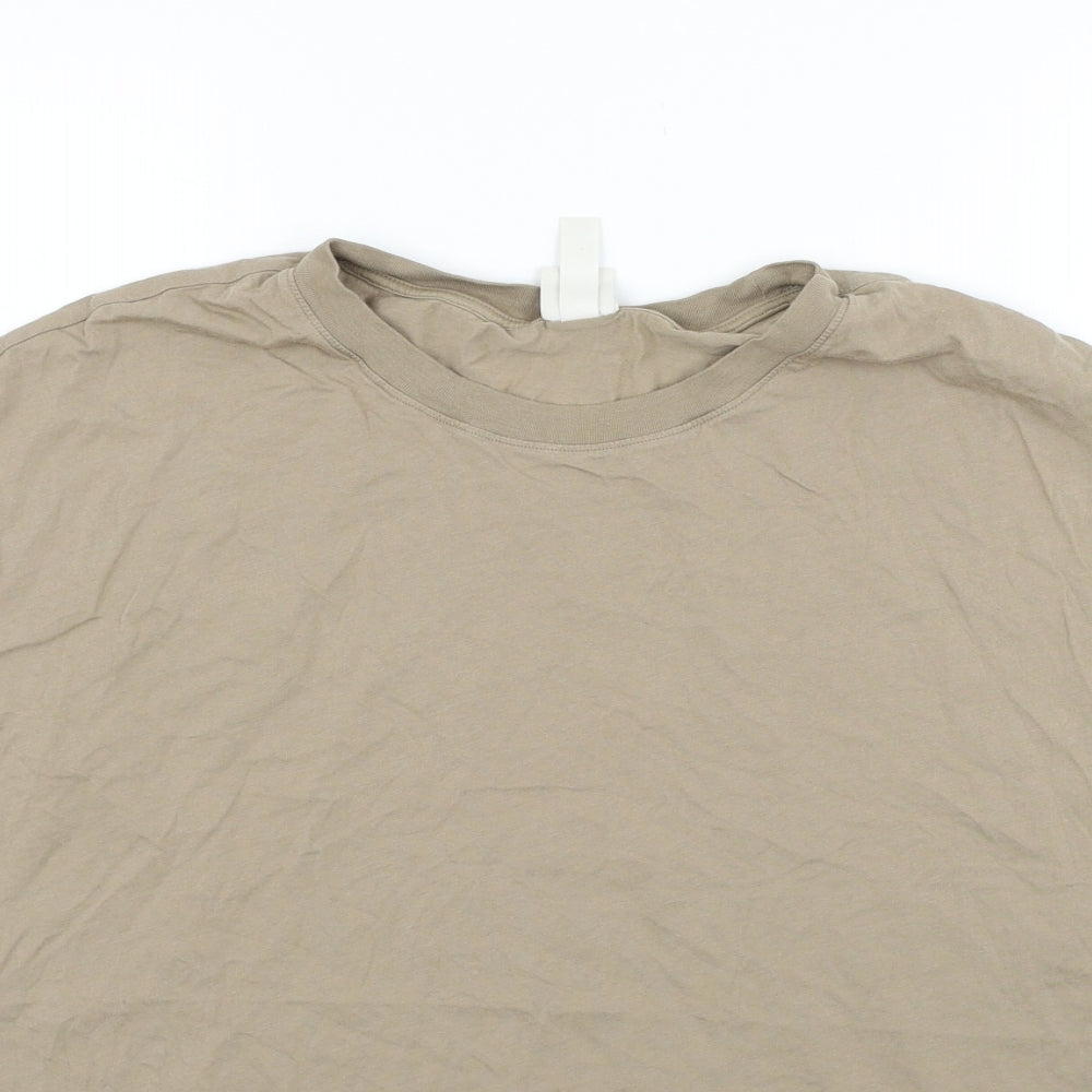 H&M Womens Beige   Basic T-Shirt Size M