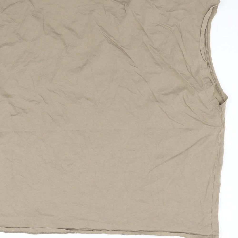 H&M Womens Beige   Basic T-Shirt Size M