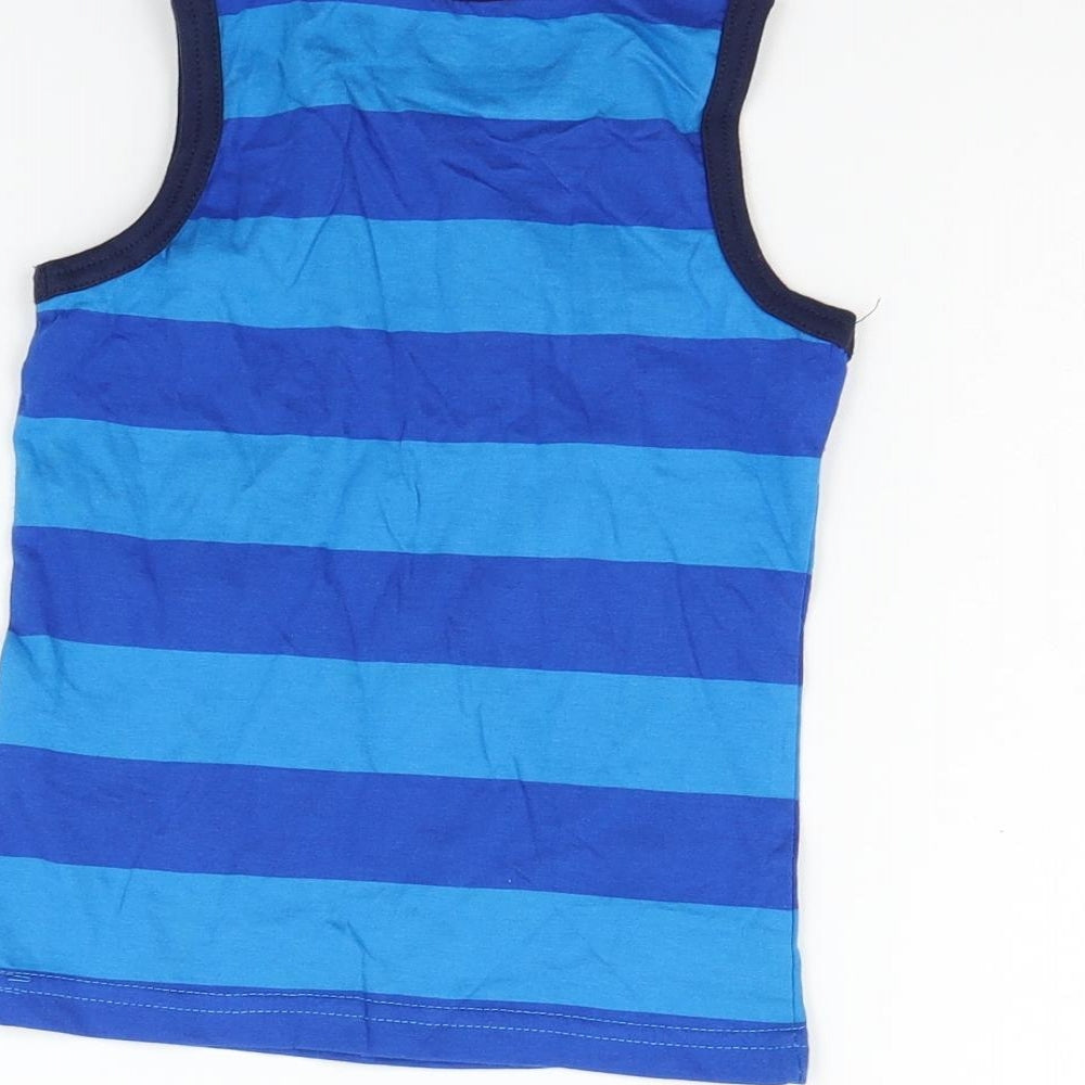 Primark Girls Blue Striped  Basic Tank Size 3-4 Years