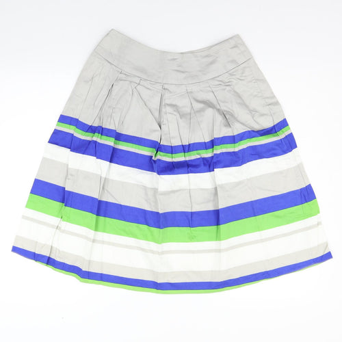 Guray Womens White Striped  Flare Skirt Size 6