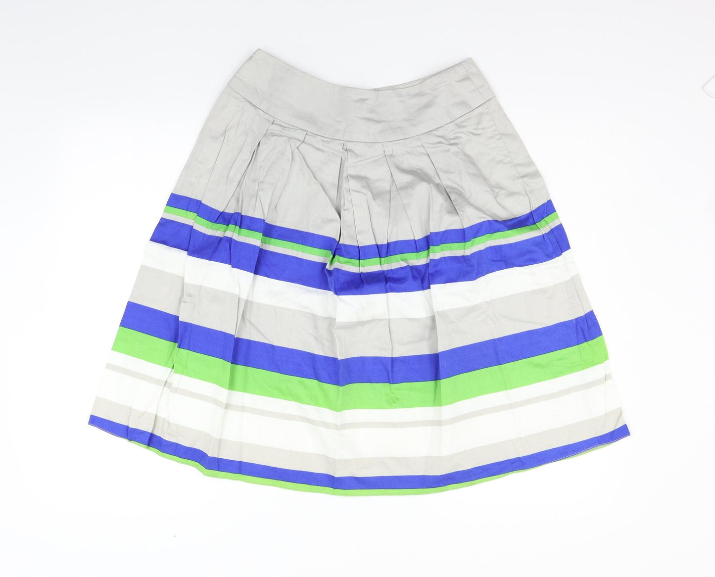 Guray Womens White Striped  Flare Skirt Size 6