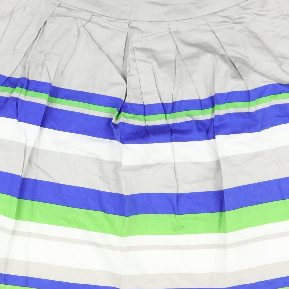 Guray Womens White Striped  Flare Skirt Size 6