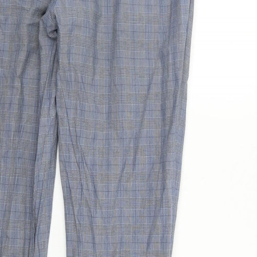 NEXT Womens Blue Check  Trousers  Size 34 in L28 in