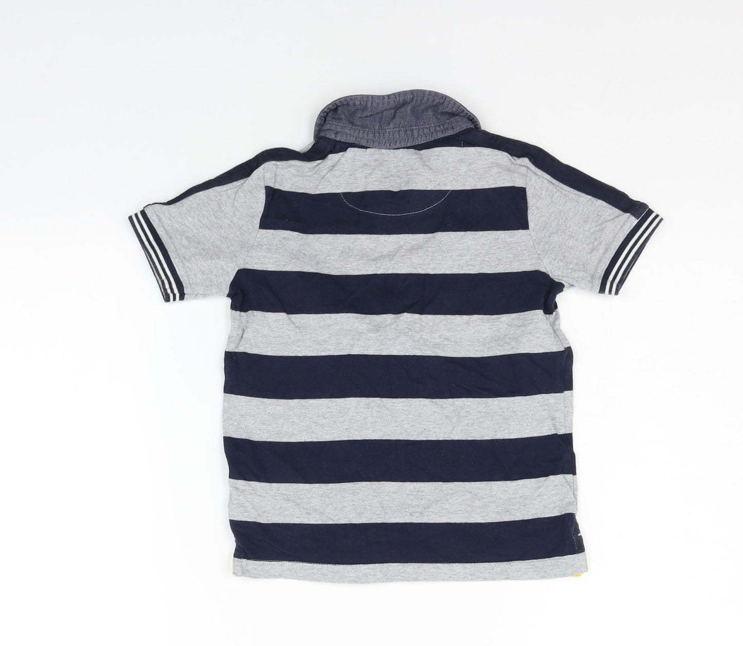 TU Girls Grey Striped  Basic Polo Size 3-4 Years