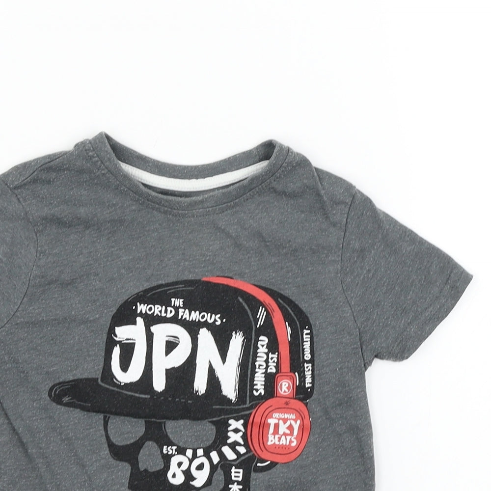 Primark Girls Grey   Basic T-Shirt Size 3-4 Years