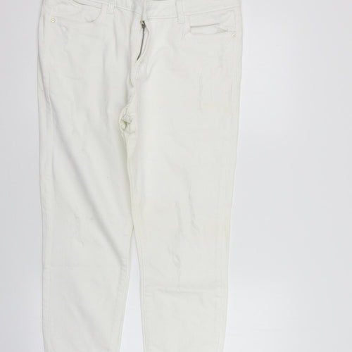 deniem & co Womens White   Trousers  Size 16 L27 in