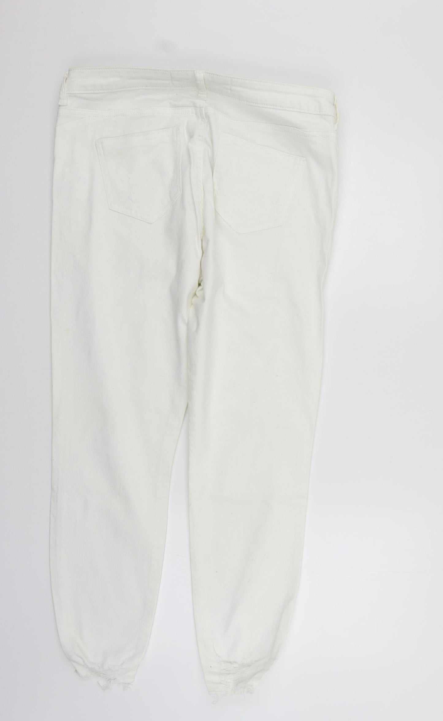 deniem & co Womens White   Trousers  Size 16 L27 in