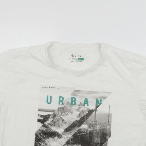 EDC Mens White    T-Shirt Size M