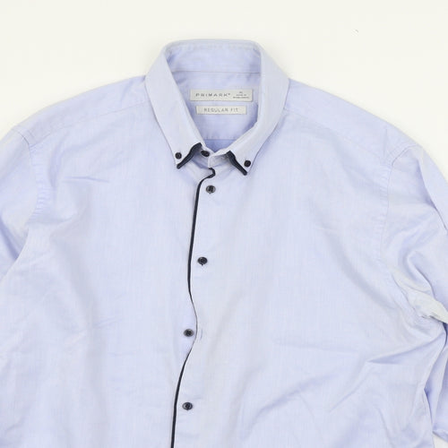 Primark Mens Blue    Button-Up Size XL
