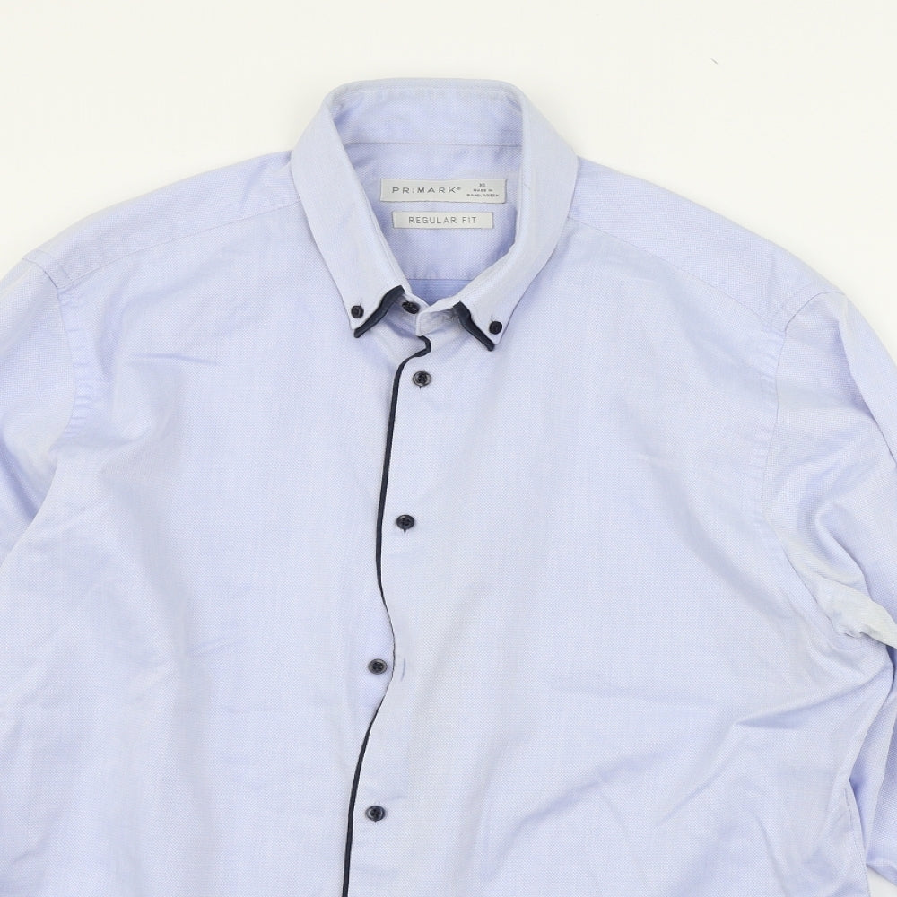 Primark Mens Blue    Button-Up Size XL
