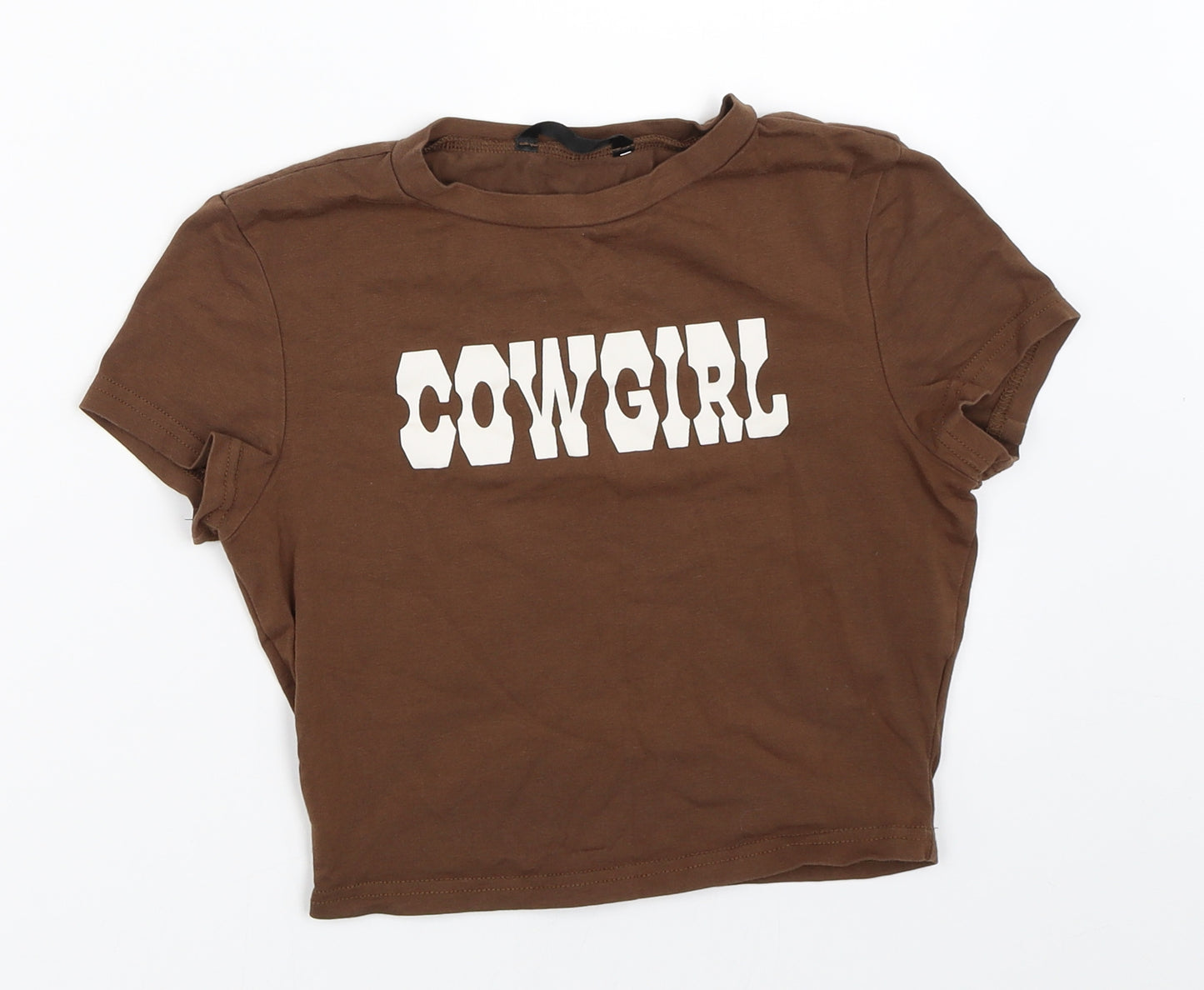 SheIn Womens Brown   Basic T-Shirt Size S
