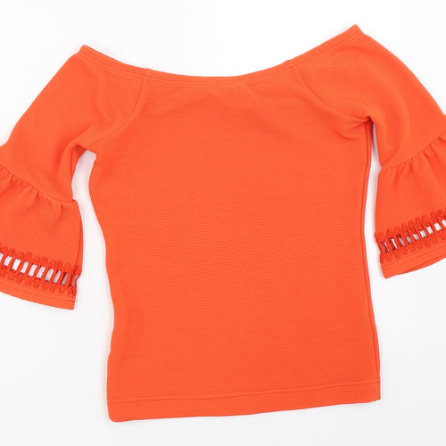 Miss Selfridge Womens Orange   Basic Blouse Size 6