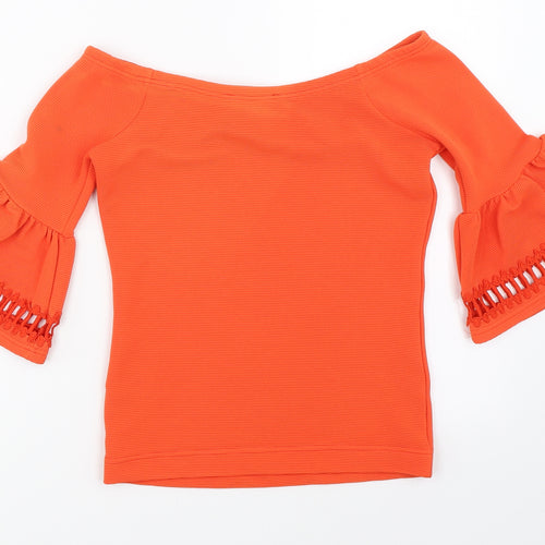 Miss Selfridge Womens Orange   Basic Blouse Size 6