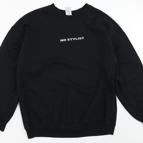 Gildan Womens Black   Pullover Sweatshirt Size XL