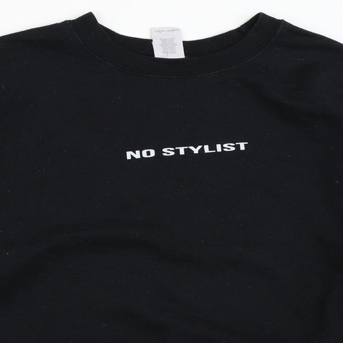 Gildan Womens Black   Pullover Sweatshirt Size XL