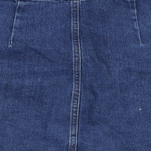 Topshop Womens Blue  Denim Mini Skirt Size 26 in