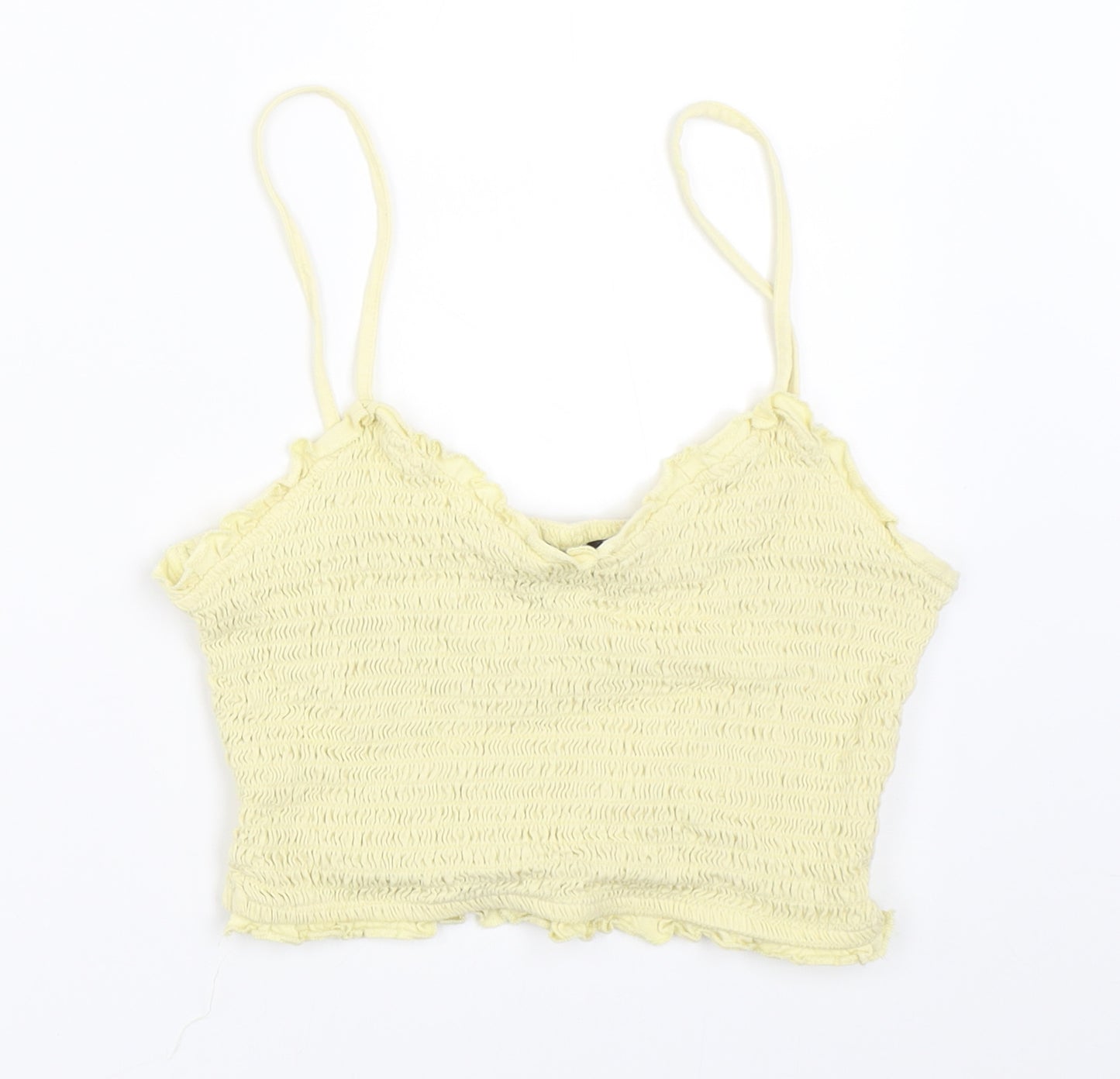Primark Womens Yellow   Cropped Blouse Size S