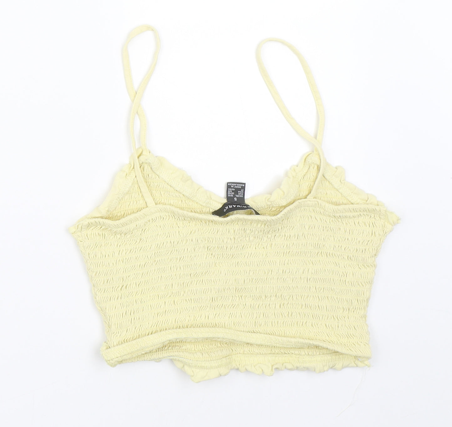 Primark Womens Yellow   Cropped Blouse Size S